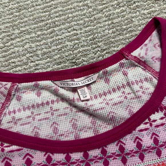 Y2k Victoria’s Secret Nordic Knit LONG SLEEVE Après-Ski Vintage Cozy Scandi - Picture 7 of 8